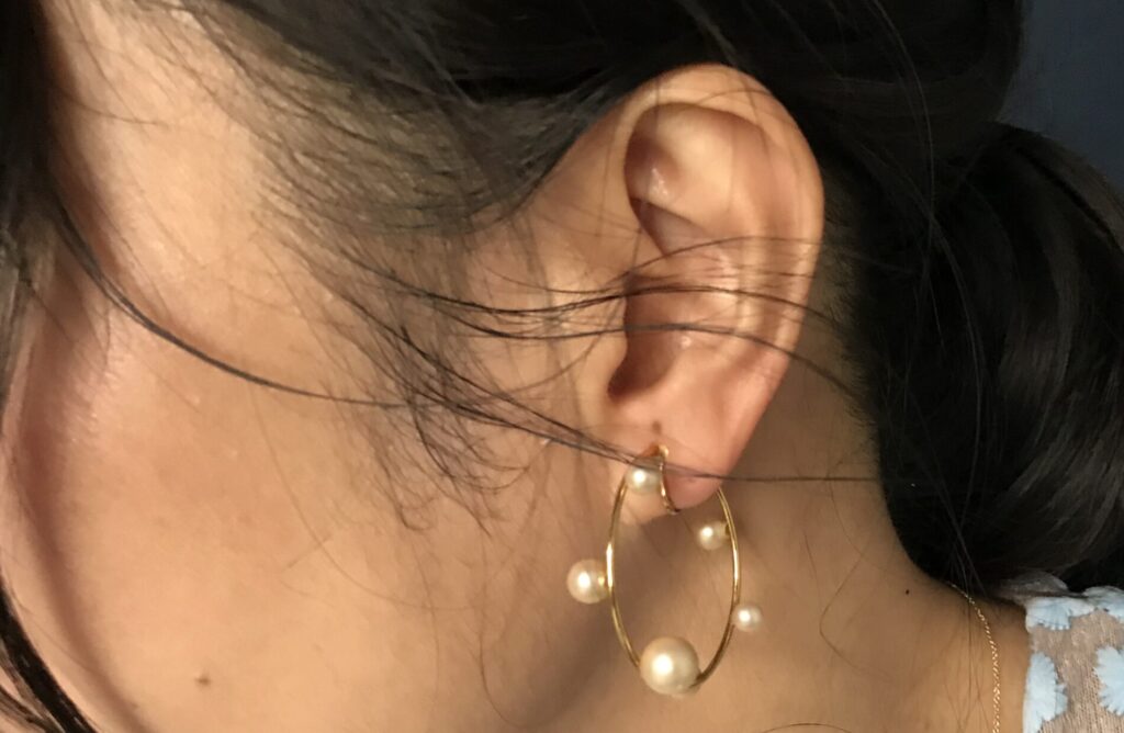 顔の形に合わせたピアス