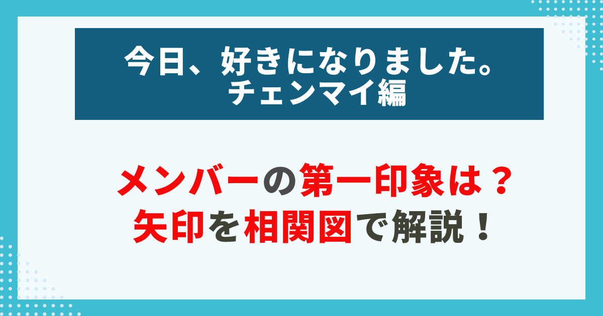 メンバーの第一印象は？ 矢印を相関図