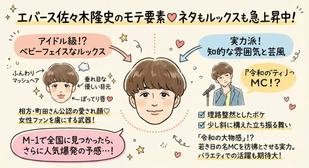 エバース佐々木モテ要素