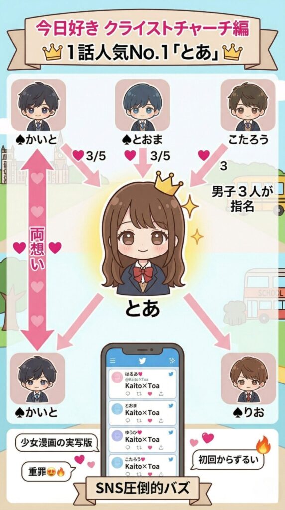 今日好きクライストチャーチ編人気女子とあ